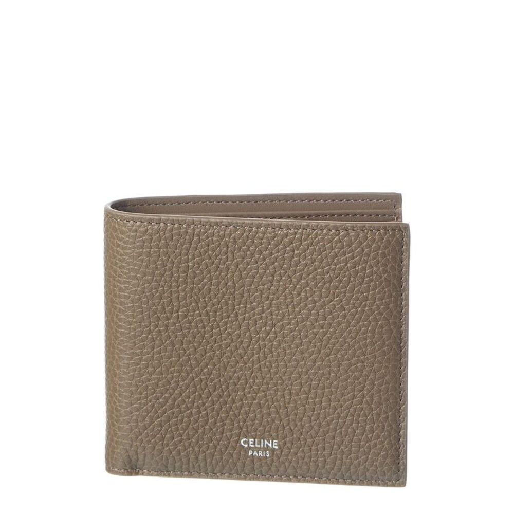 Celine Bifold Leather Card Holder, Beige